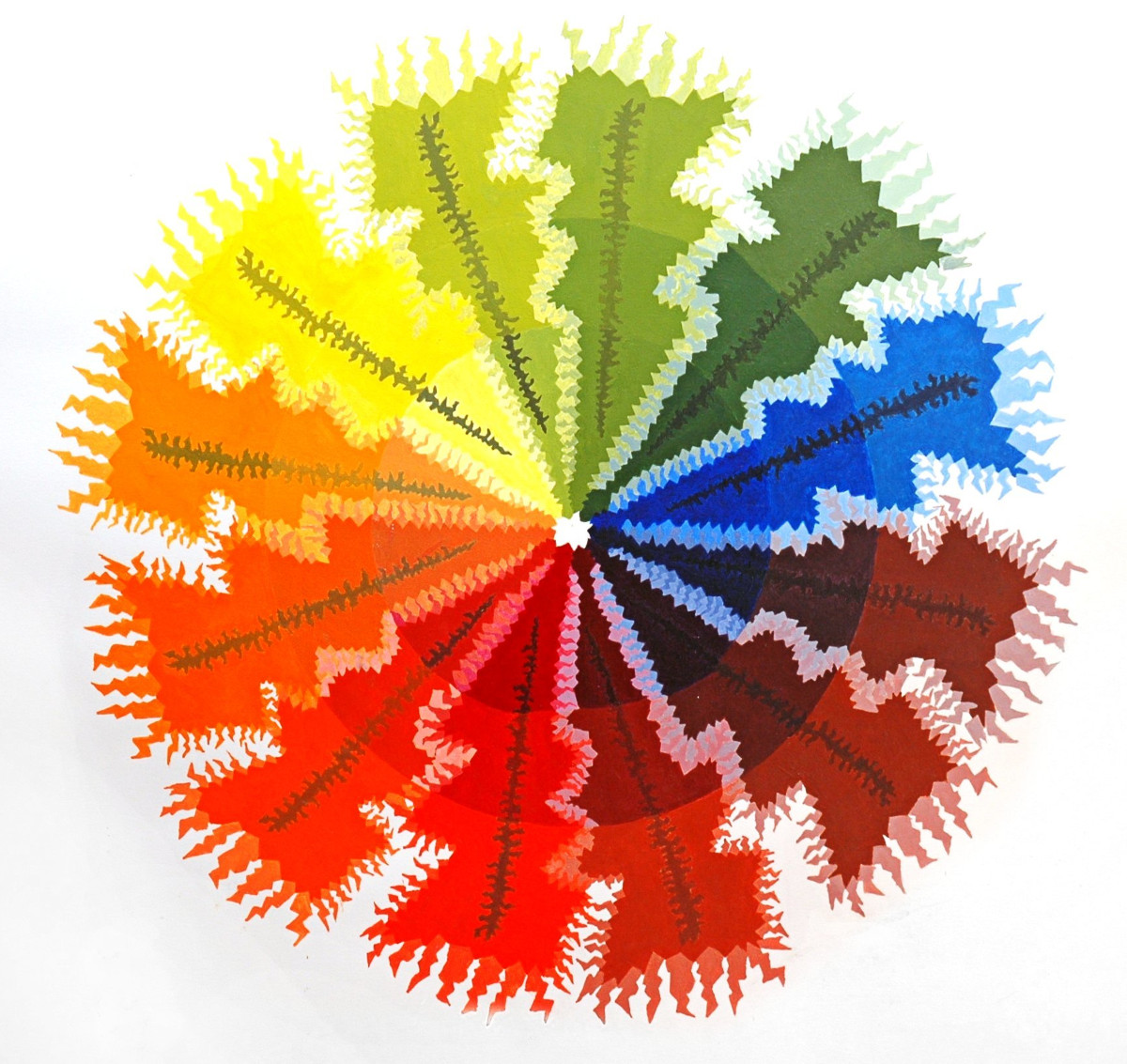 Psychedelic Daisy Color Wheel><